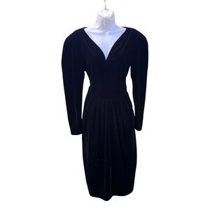 Vintage 1980’s Maggy London velvet pencil dress